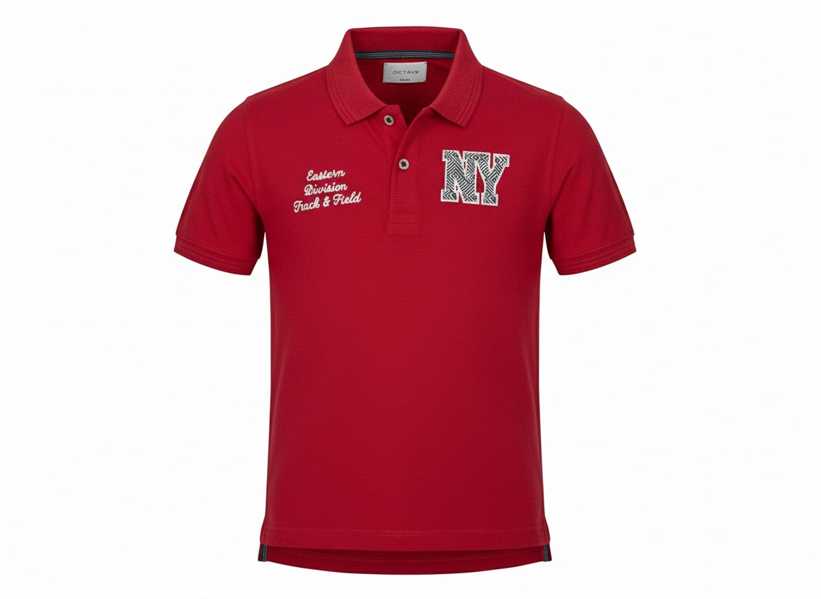 Octave Boys Typography Printed Polo Collar T-shirt