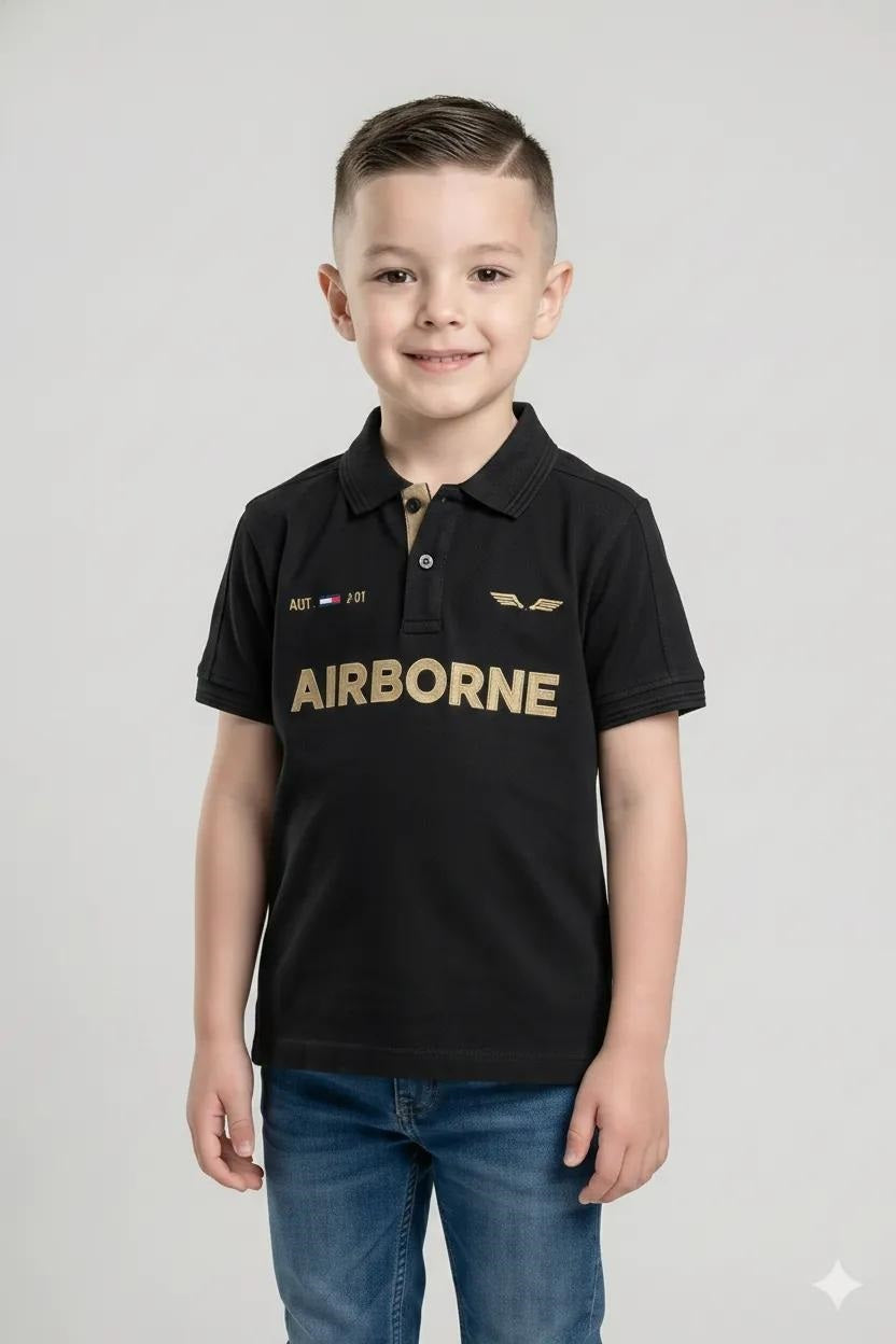 Boys Chest Polo Collar T-shirt