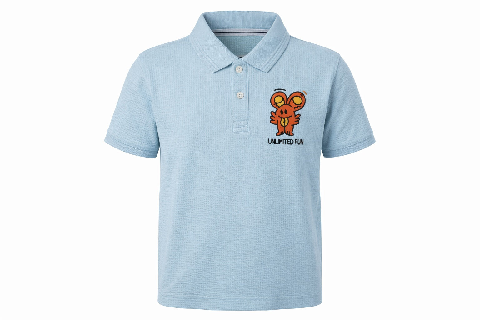 Boys Printed Polo Collar T-shirt
