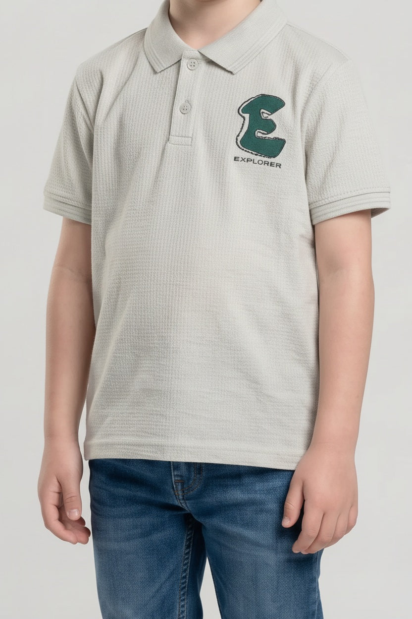 Boy Printed Polo Neck T-Shirt