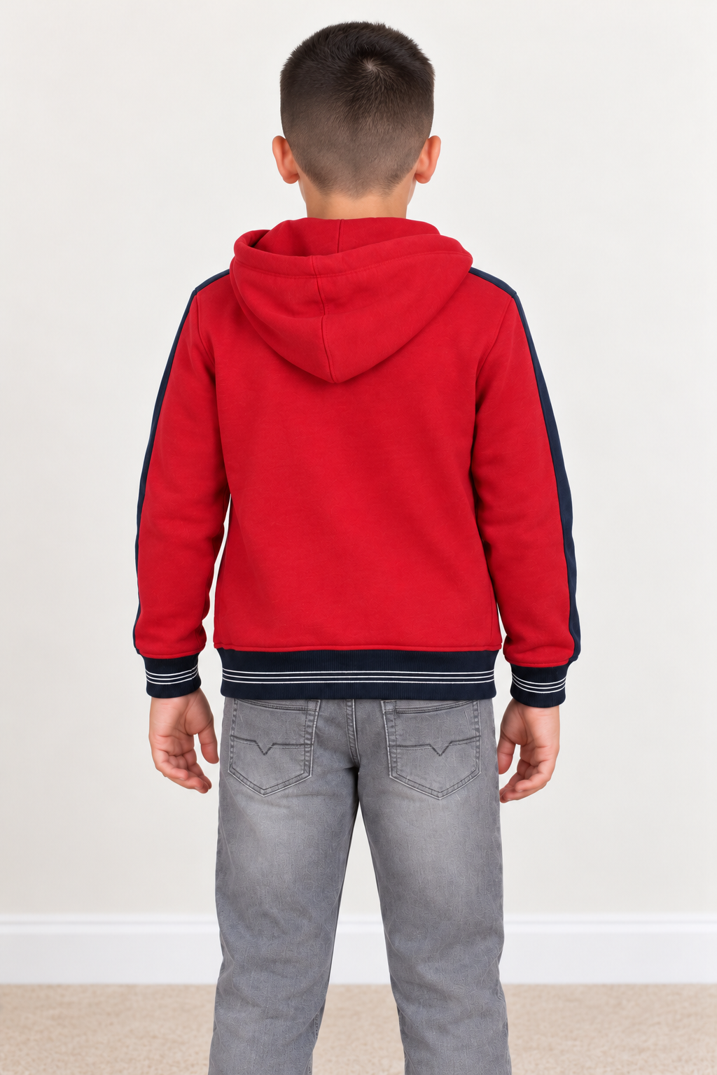 Junior Boys’ Smoke Grey Straight Fit Jeans with Five Pockets