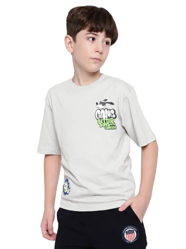 Octave Boys Typography Printed T-Shirt