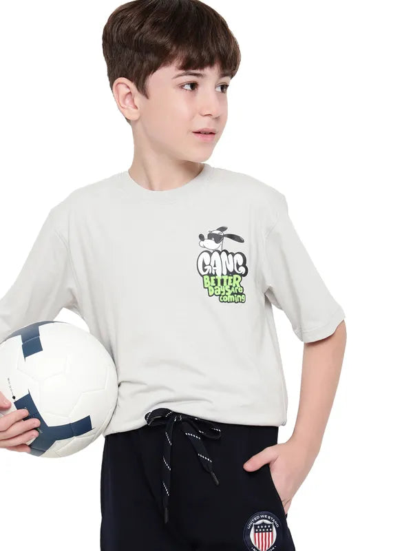 Octave Boys Typography Printed T-Shirt