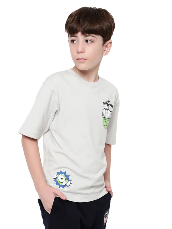 Octave Boys Typography Printed T-Shirt