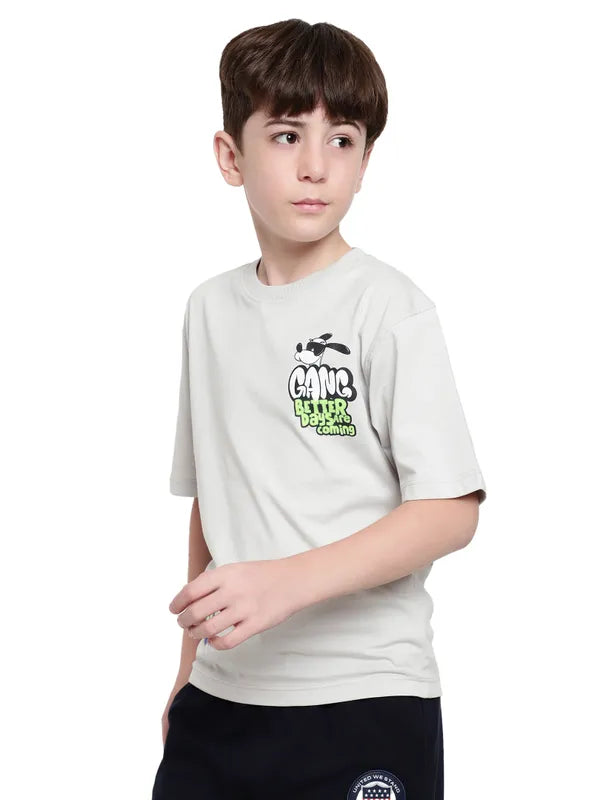 Octave Boys Typography Printed T-Shirt