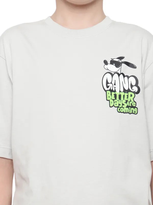 Octave Boys Typography Printed T-Shirt