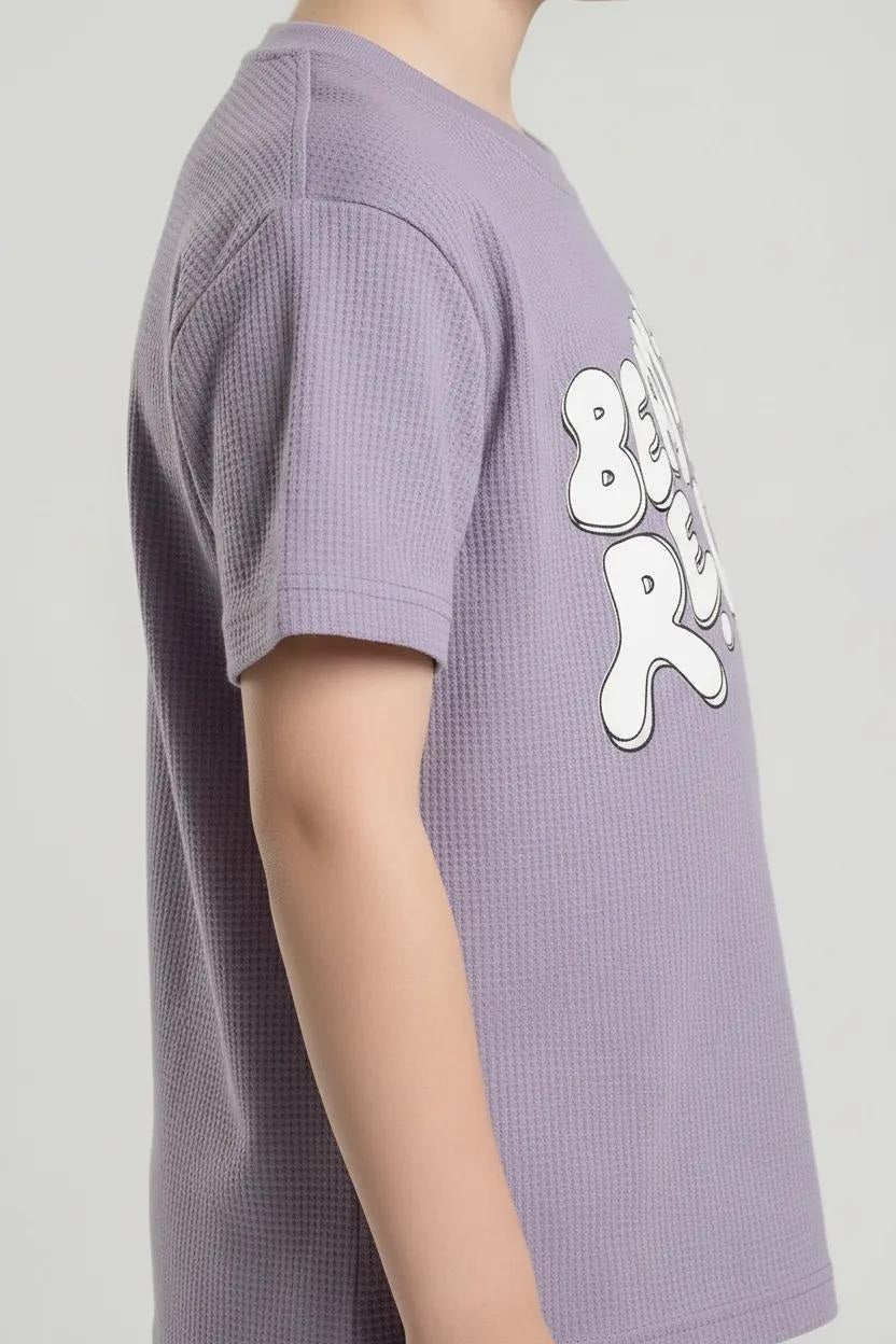 Octave Boys Typography Printed Cotton Tshirt