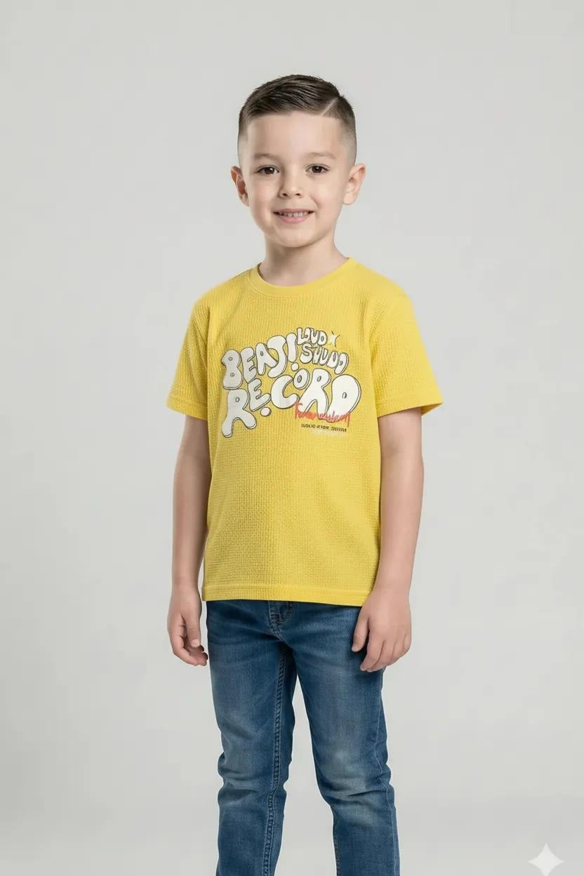 Octave Boy's Printed Round Neck T-shirt