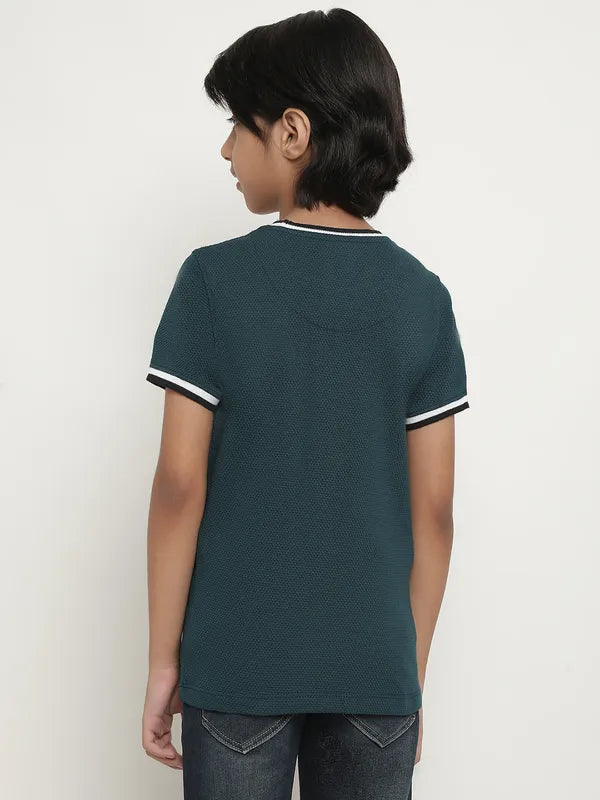 Octave Boys Typography Printed Cotton T-Shirt