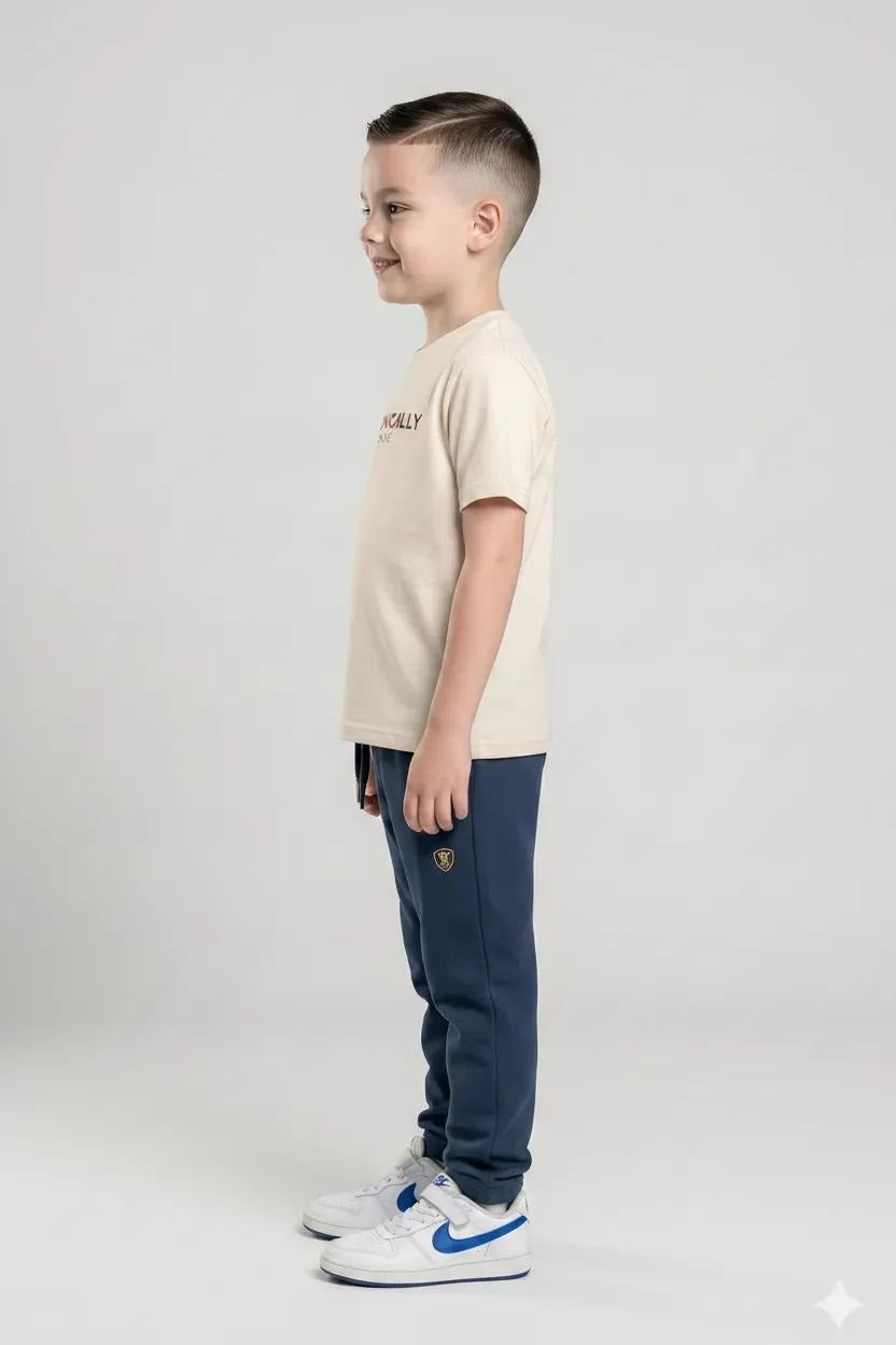 Boys Regular Fit Brand Logo Joggers