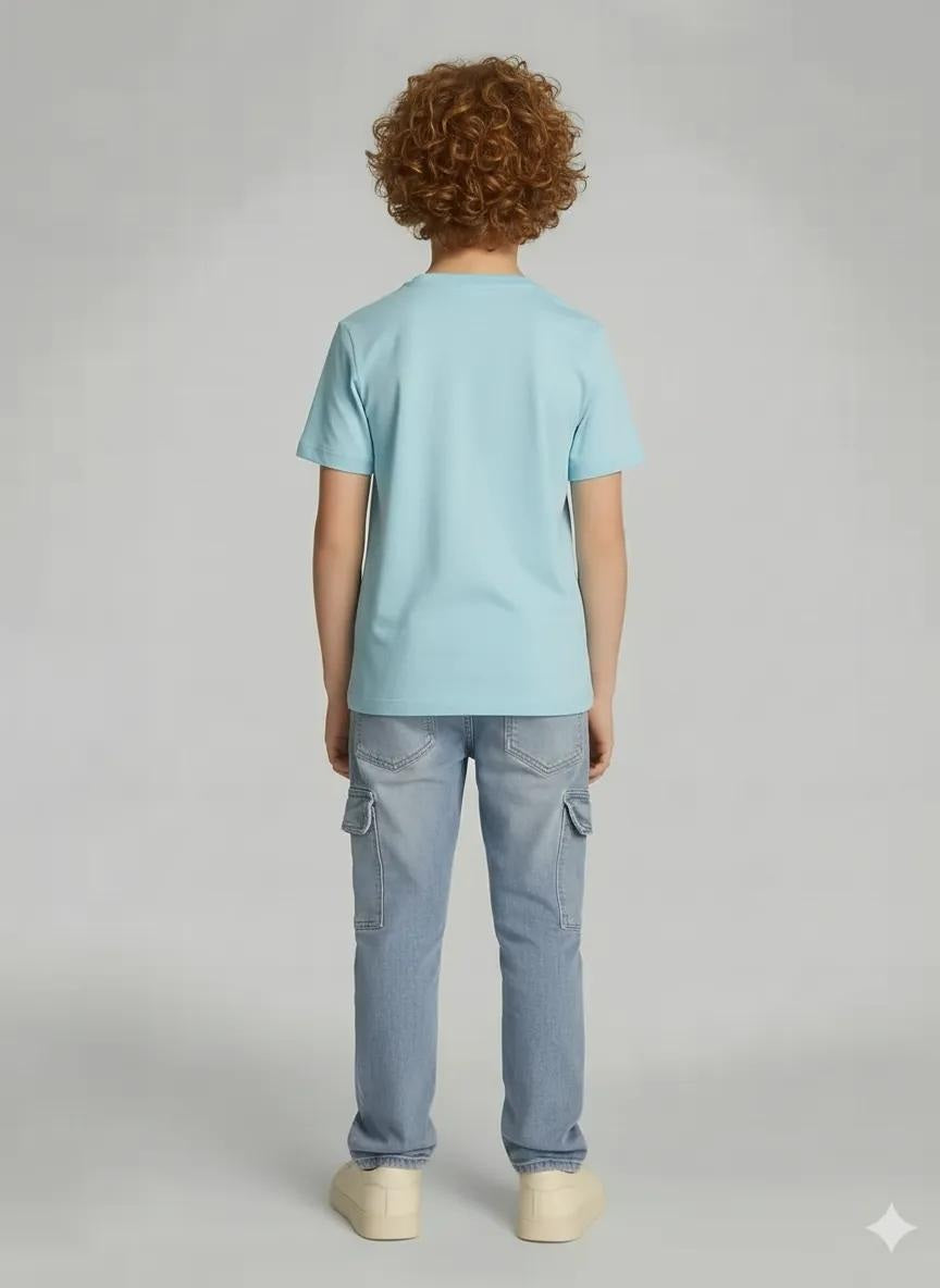 Octave Boys Grphics Printed Cotton Round Neck T-shirt