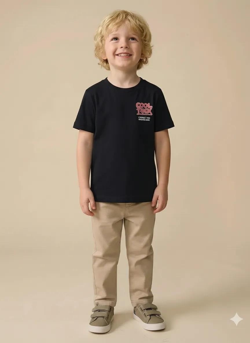 Octave Boy's Printed Round Neck T-shirt