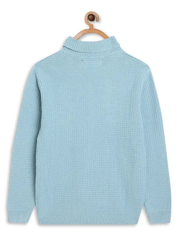 Octave Boys Blue Solid Acrylic Pullover
