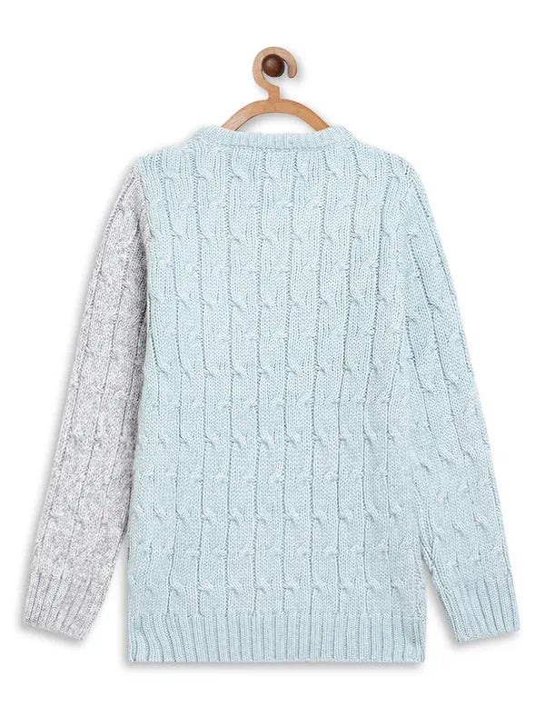 Octave Boys Blue Grey Colourblocked Pullover