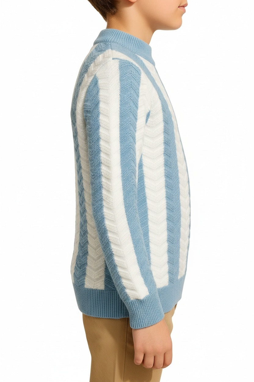 Boys Striped Woollen Pullover