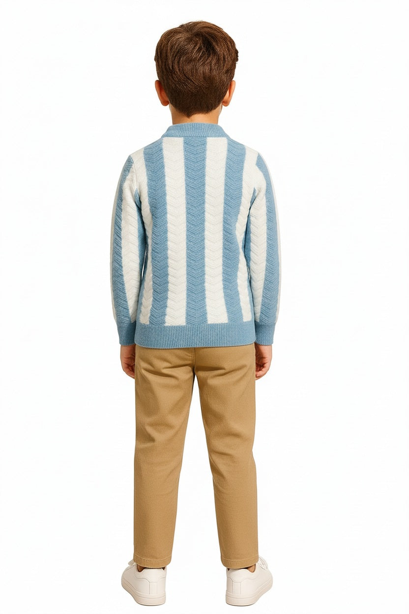Boys Striped Woollen Pullover