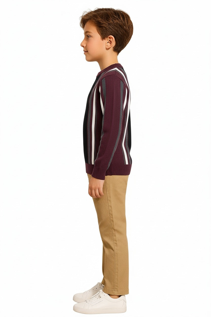 Boys Striped Pullover