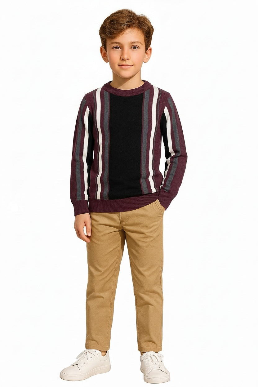 Boys Striped Pullover