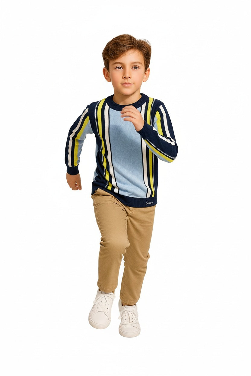 Boys Striped Pullover