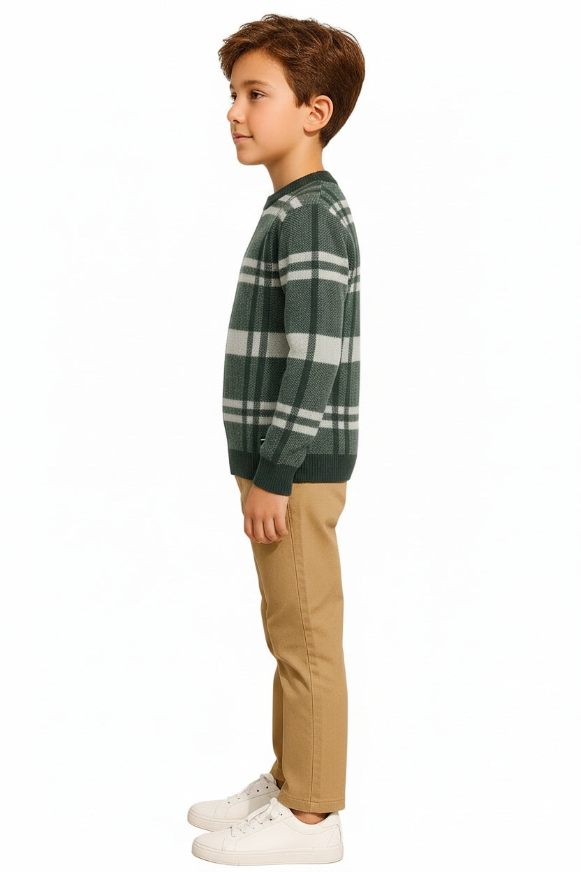 Boys Checked Pullover