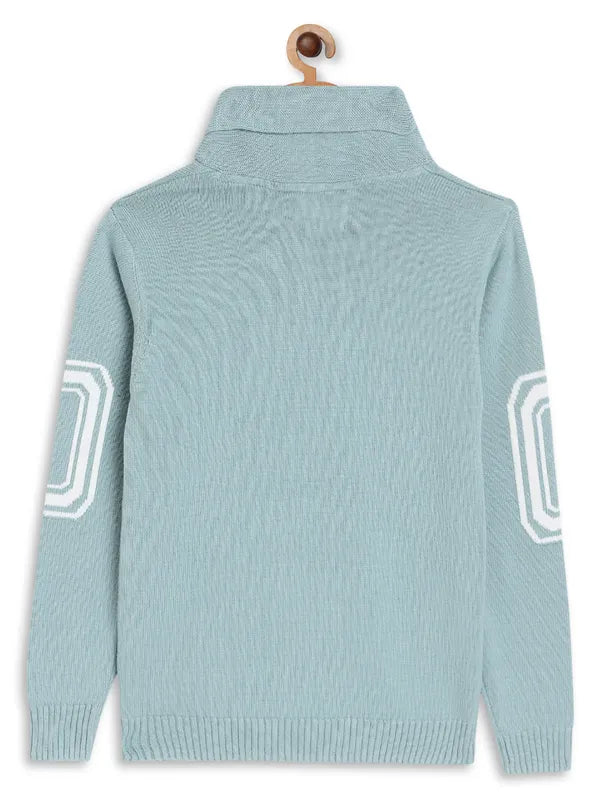Octave Boys Blue White Printed Pullover