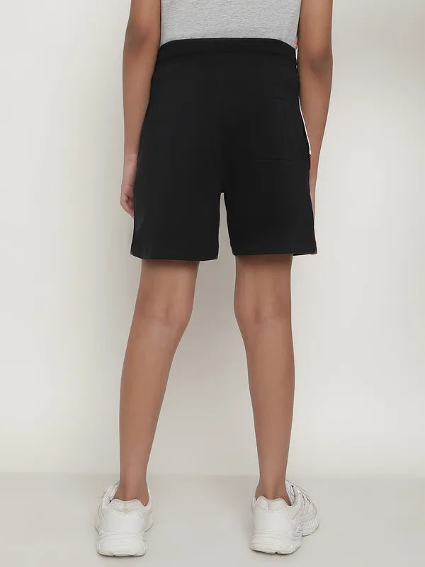 Octave Boys Typography Printed Mid Rise Cotton Shorts