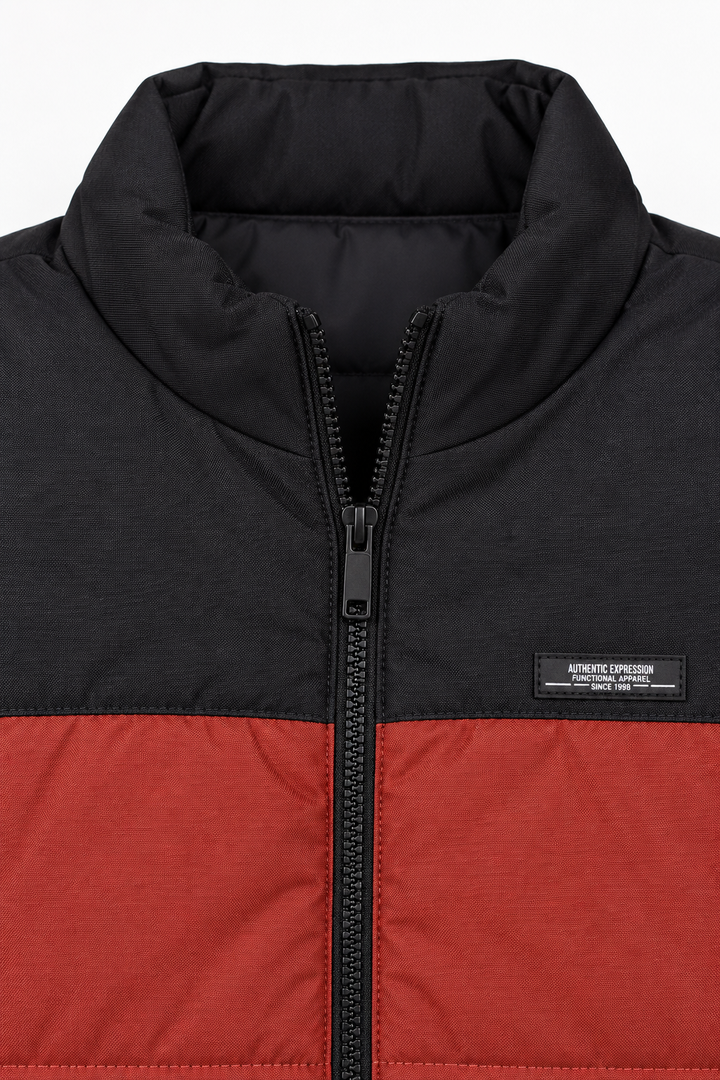 Junior Boys Colour-Block Woven Puffer Gilet – Regular Fit Full-Zip Sleeveless Jacket