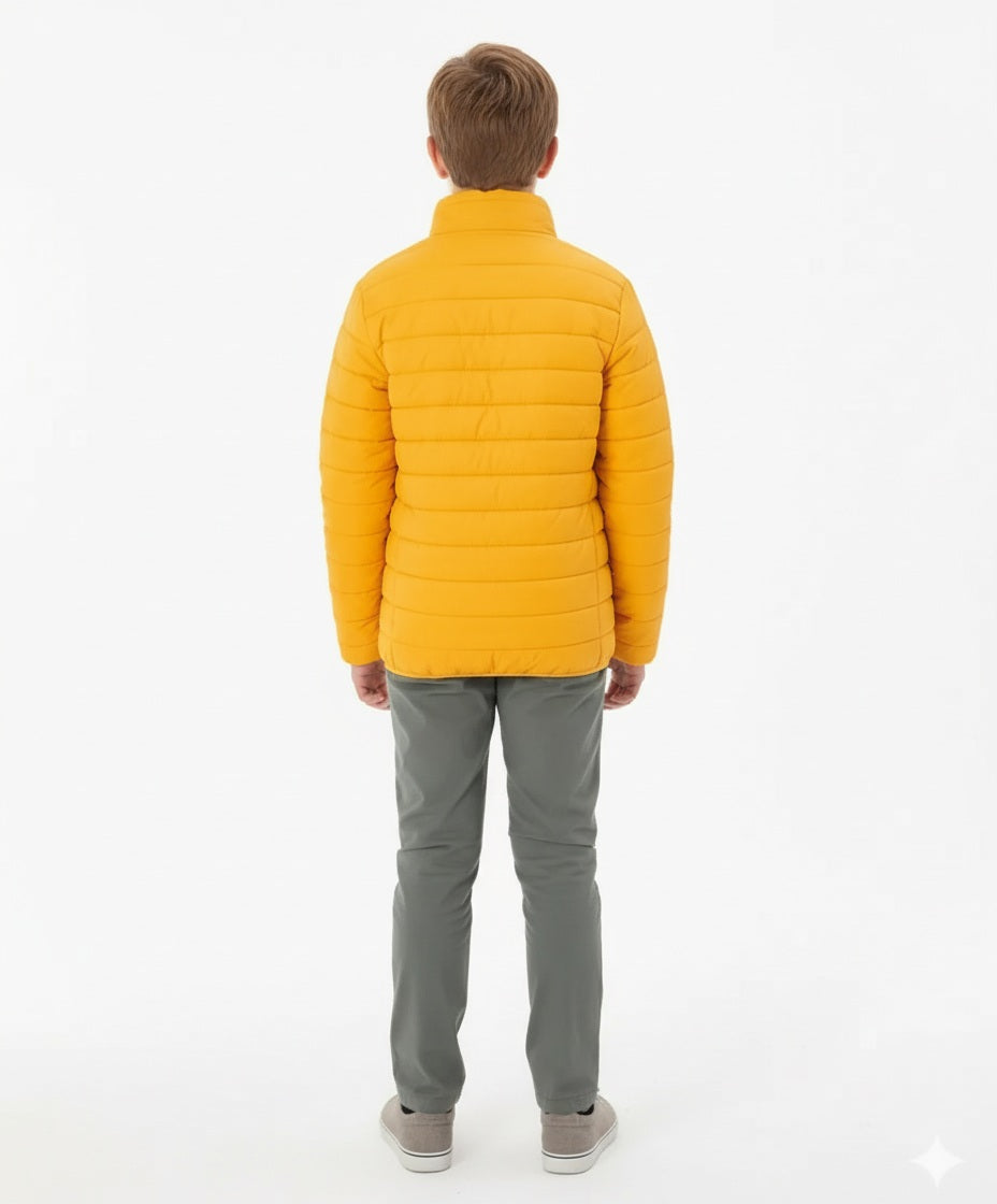 Boy Solid Mandarin Neck Jacket