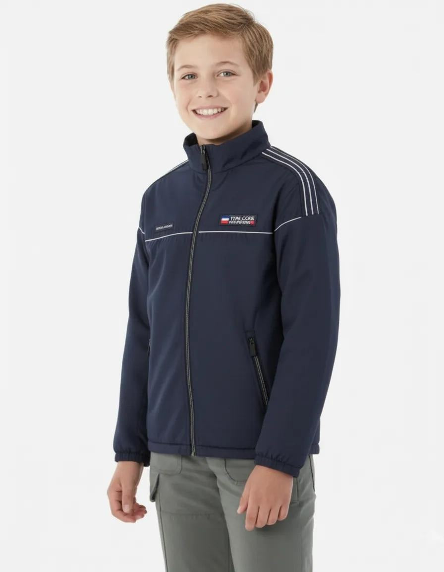 Boys Brand Logo Colourblocked Sporty Jacket
