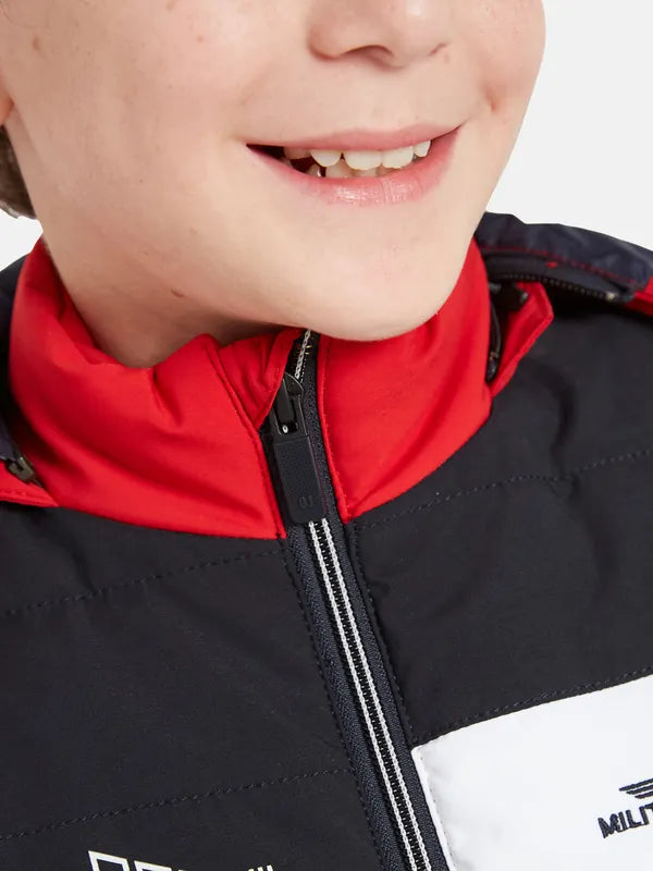 Octave Boys Red Colourblocked Sporty Jacket