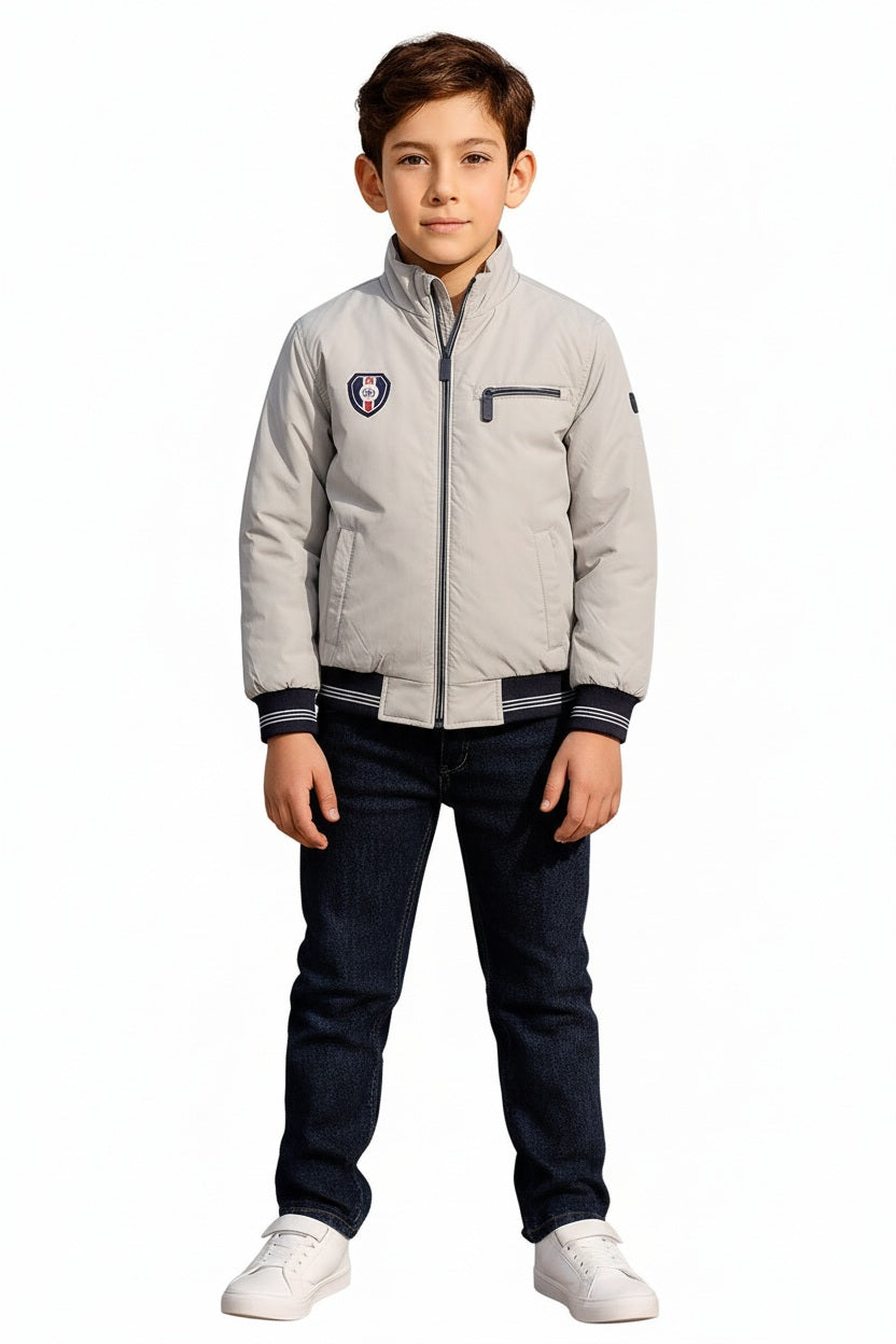 Boys Brand Logo Bomber Jacket