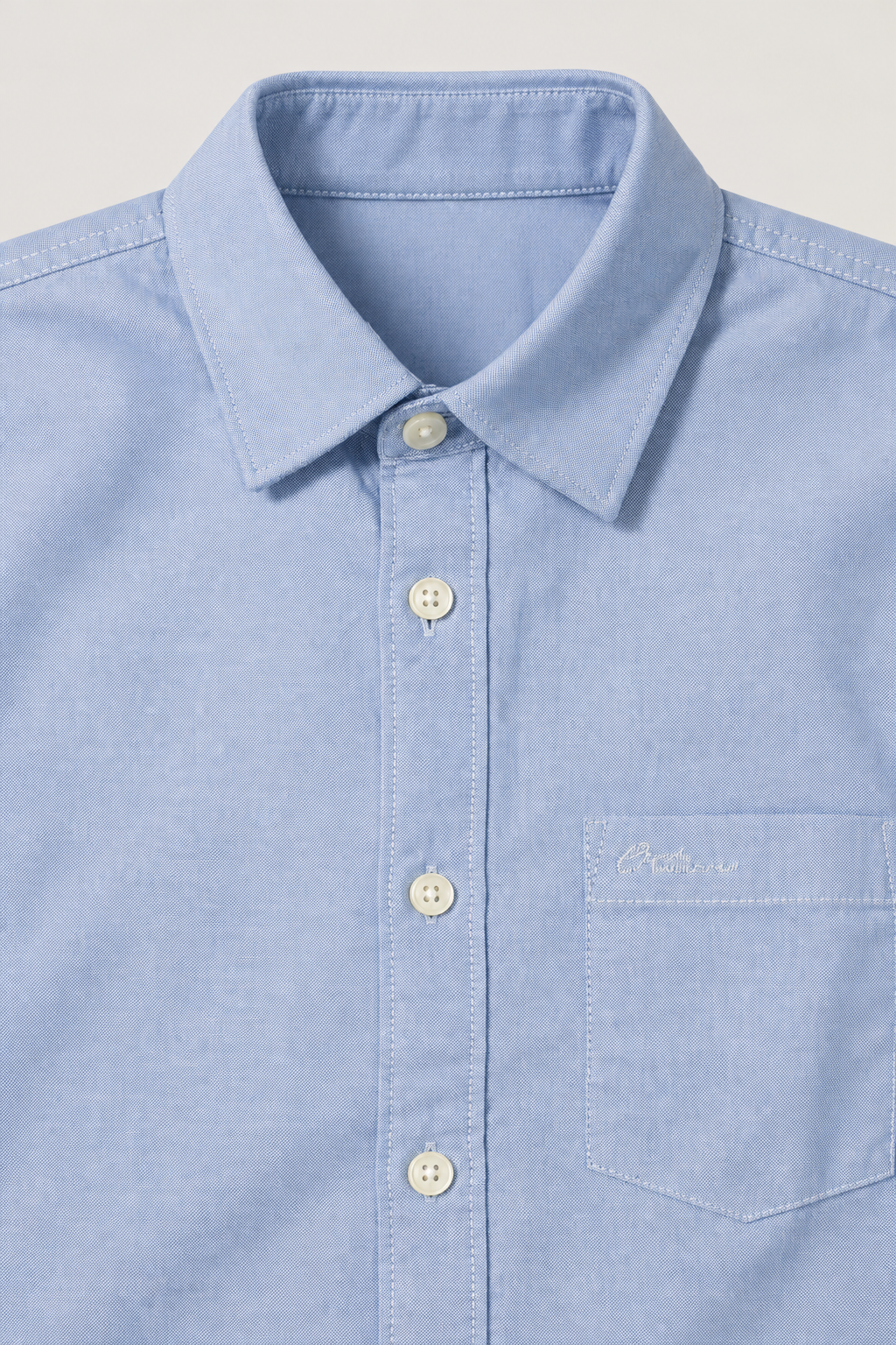 Junior Boy Oxford Full Sleeve Shirt | Premium Cotton Oxford Sky Casual Shirt for Boys