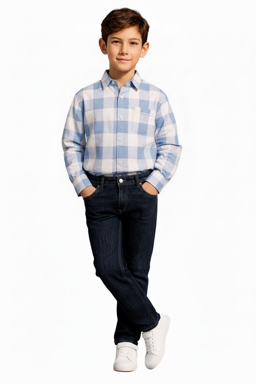 Boys Buffalo Checks Checked Casual Shirt