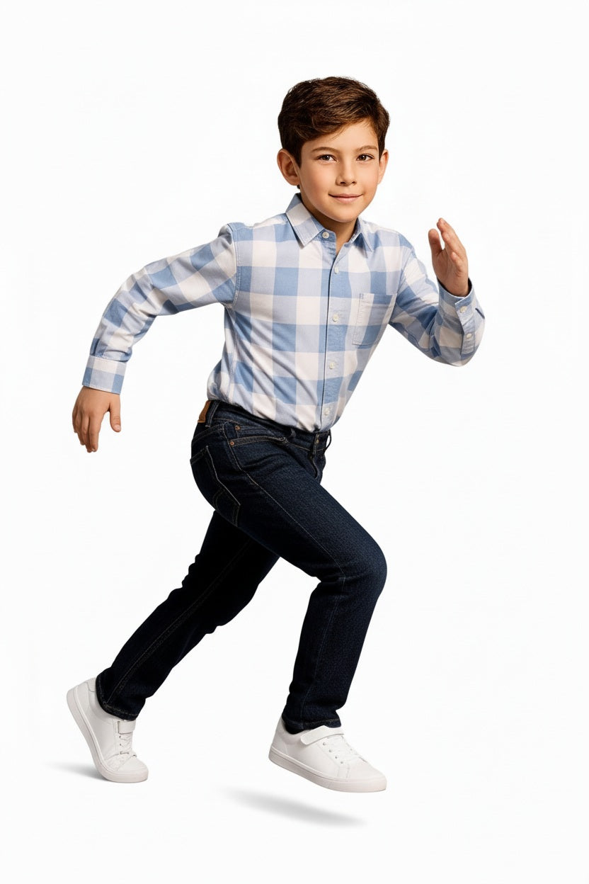 Boys Buffalo Checks Checked Casual Shirt