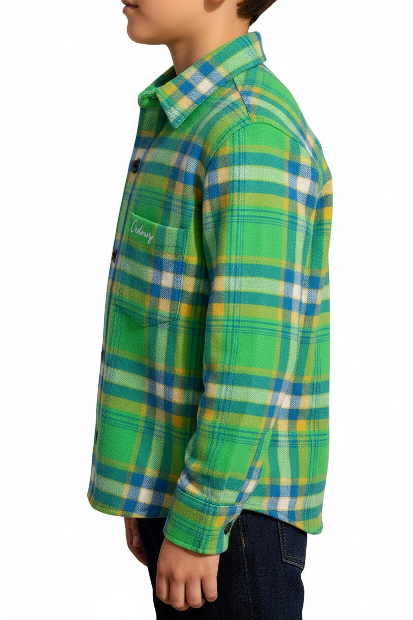 Boys Tartan Checks Checked Casual Shirt