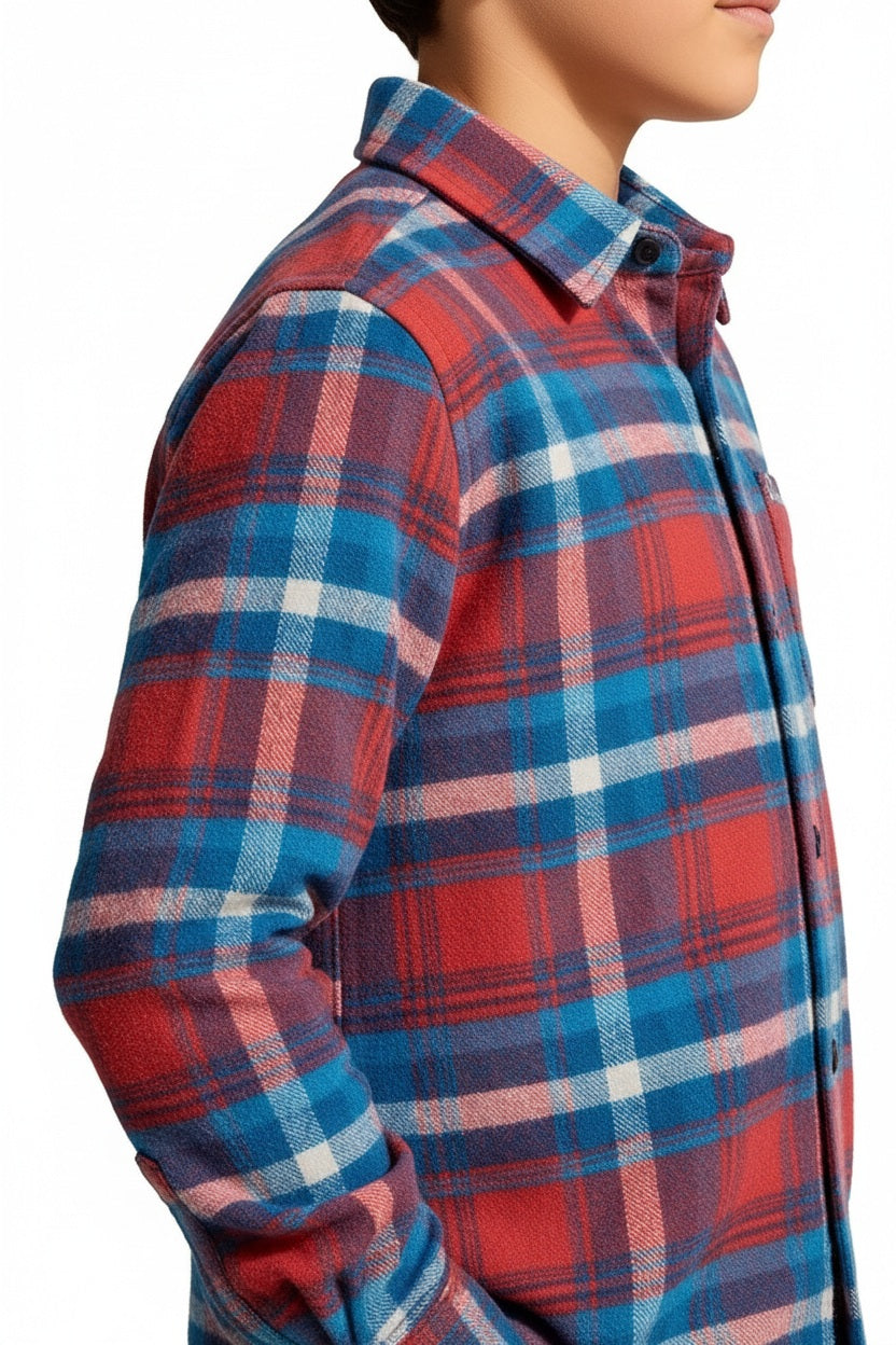 Boys Tartan Checks Checked Casual Shirt