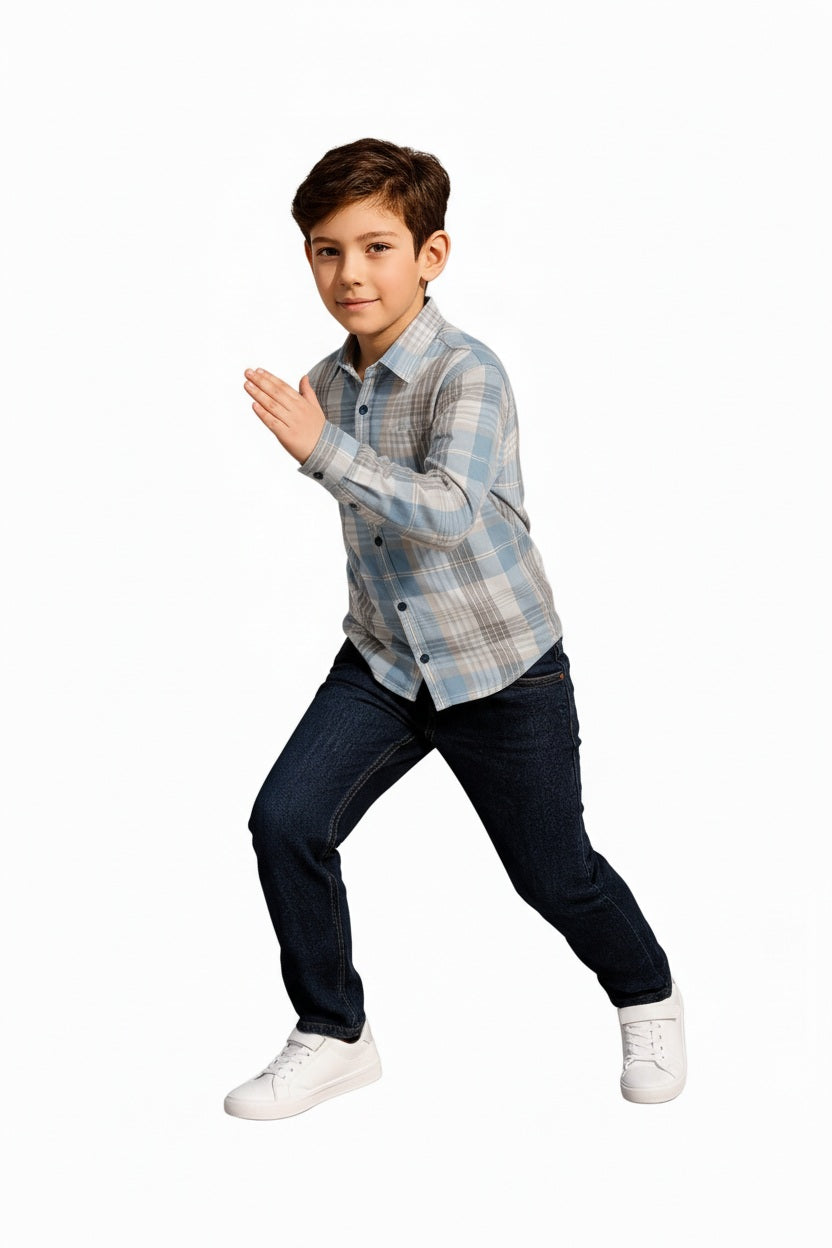 Boys Checked Casual Shirt