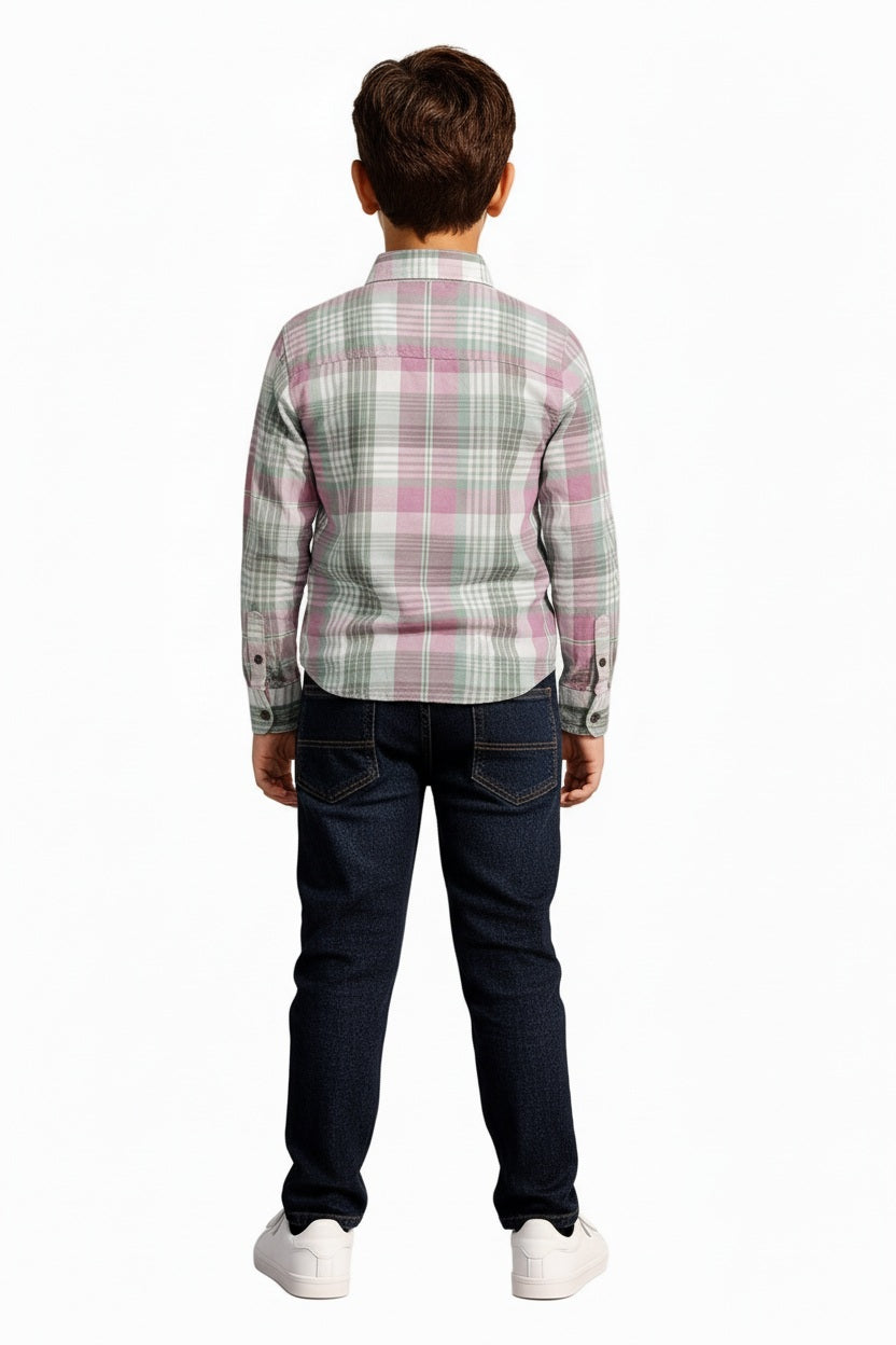 Boys Checked Casual Shirt