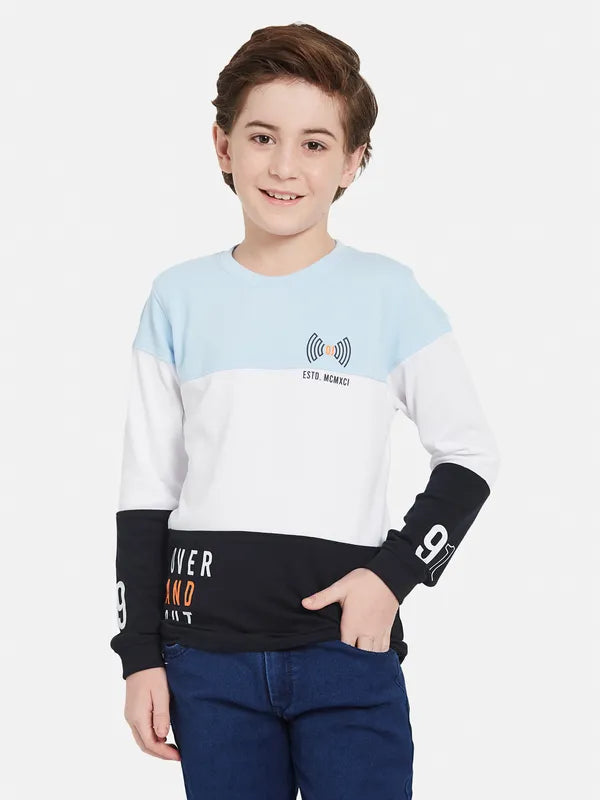 Octave Boys Colourblocked Long Sleeves Cotton T-Shirt