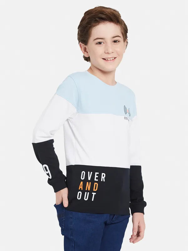 Octave Boys Colourblocked Long Sleeves Cotton T-Shirt