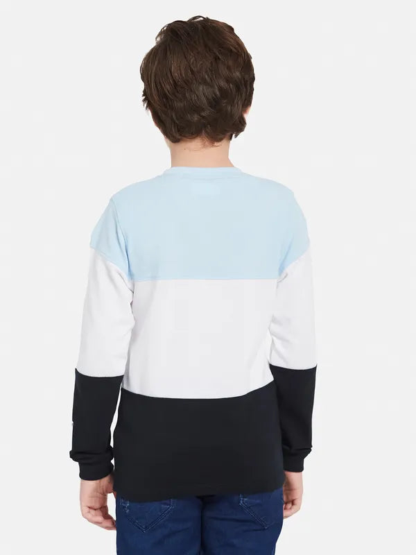 Octave Boys Colourblocked Long Sleeves Cotton T-Shirt