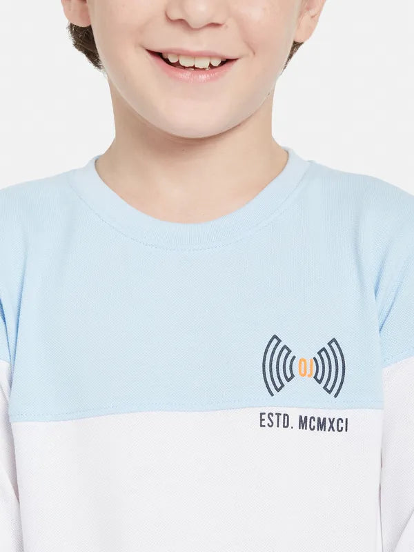Octave Boys Colourblocked Long Sleeves Cotton T-Shirt