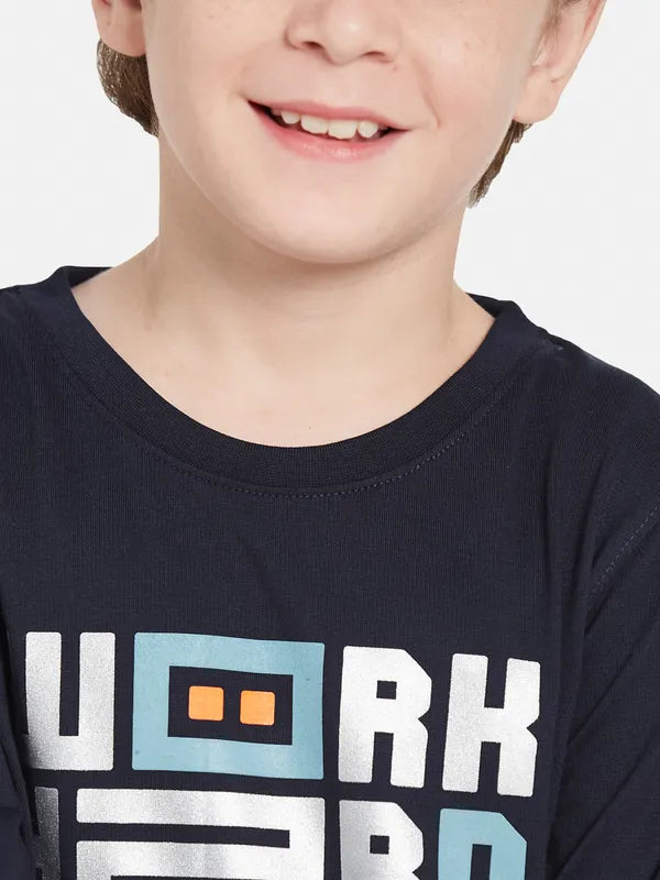 Octave Boys Typography Printed Pockets T-Shirt