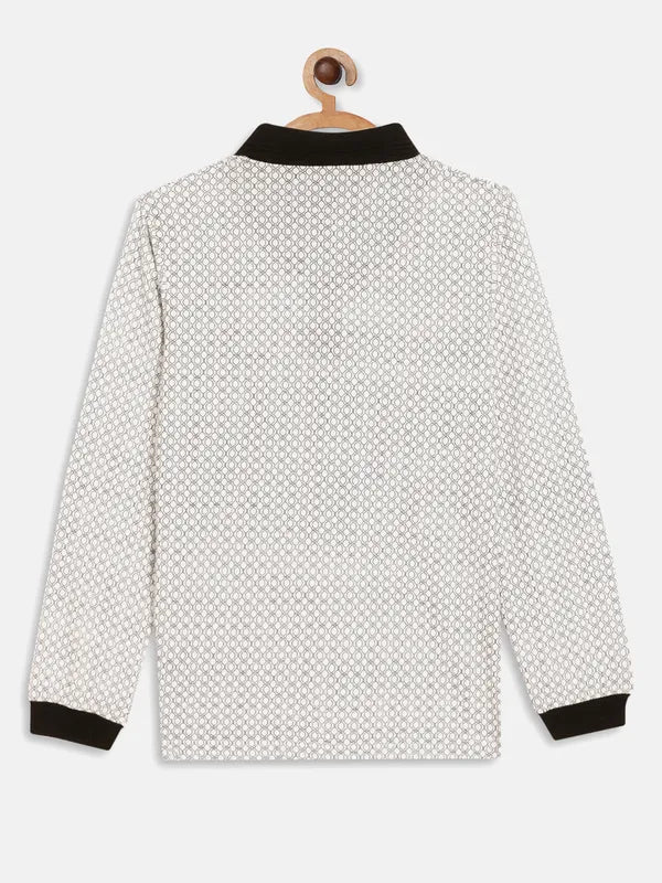 Printed Polo Neck T-Shirt