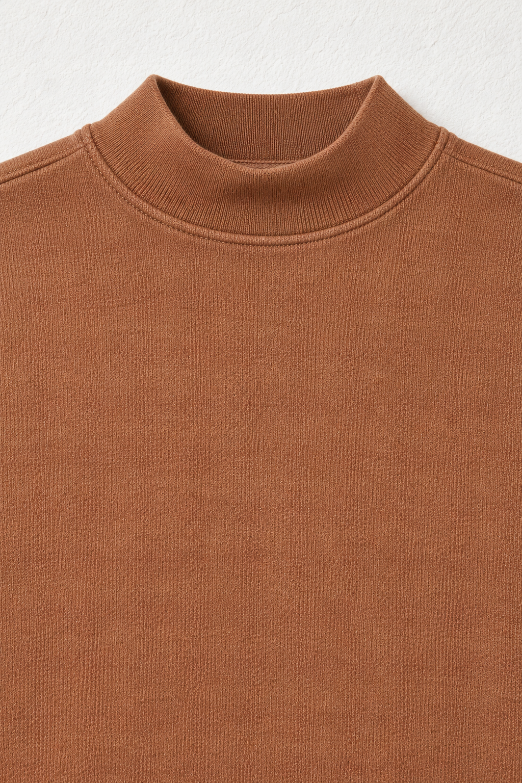 Junior Boys’ Ultra Warm Lightweight Knitted Mock Neck Sweatshirt – Brown