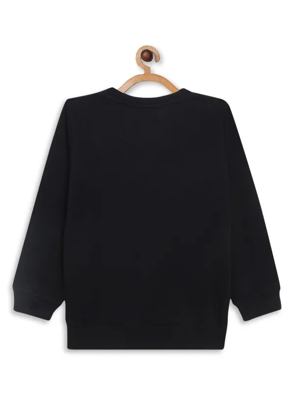 Octave Boys Navy Blue Printed Sweatshirt