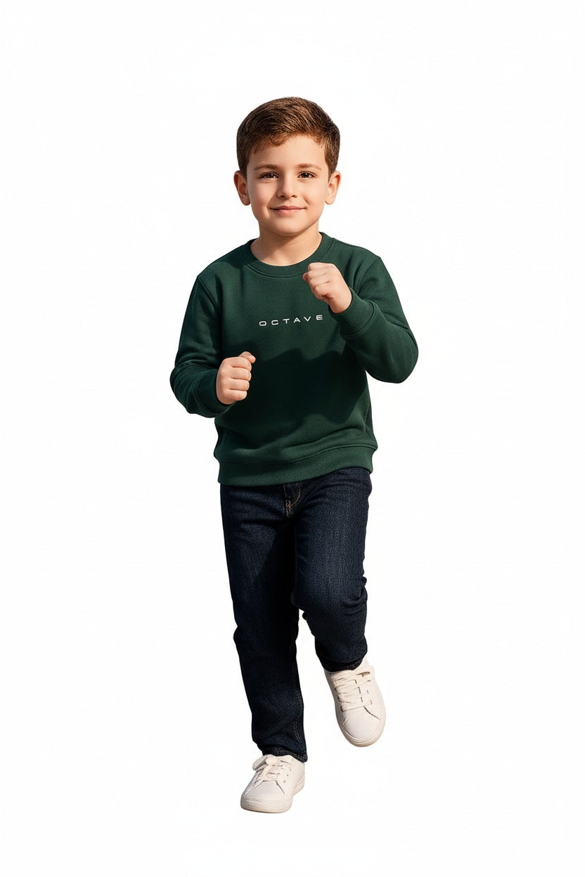 Boys Round Neck Graphic Print Sweatshirt