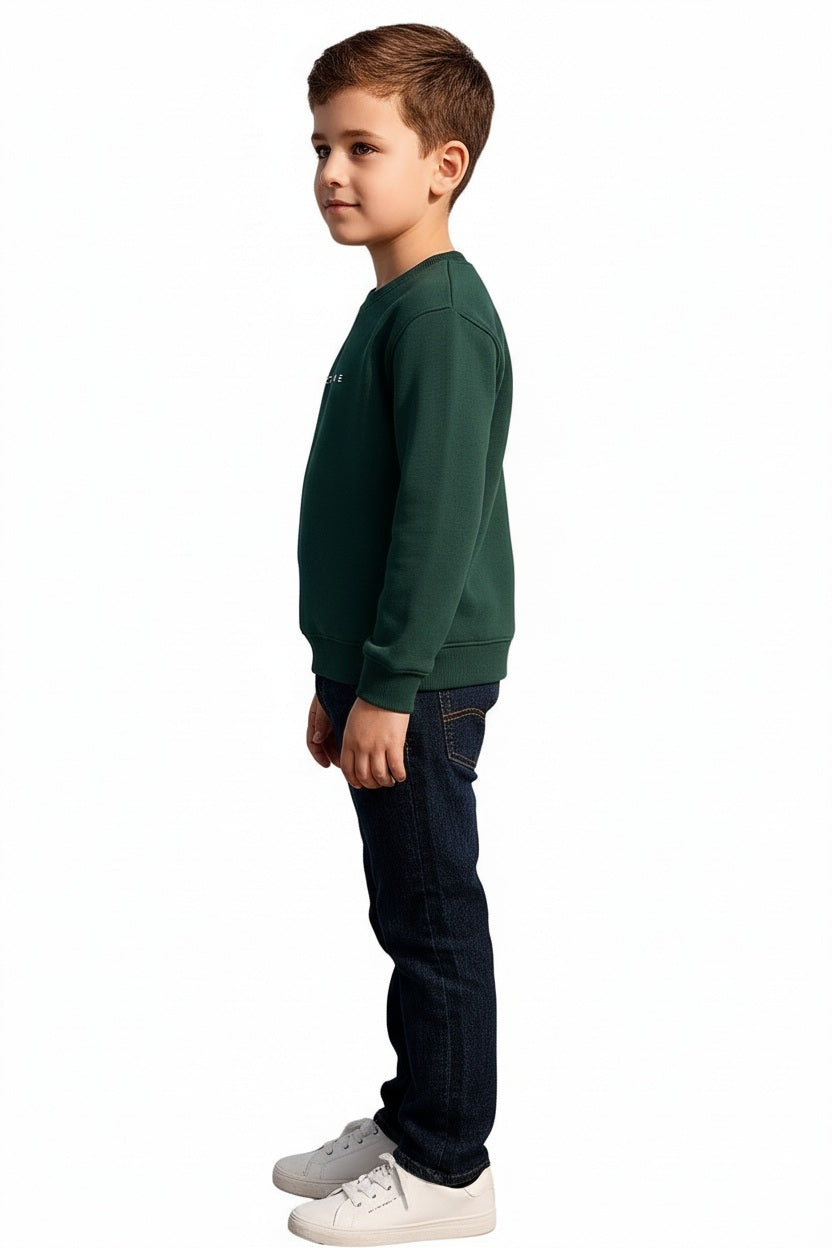 Boys Round Neck Graphic Print Sweatshirt