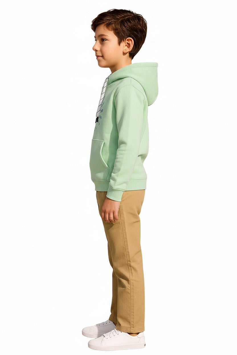 Boys Printed Hooded Sweatshirt