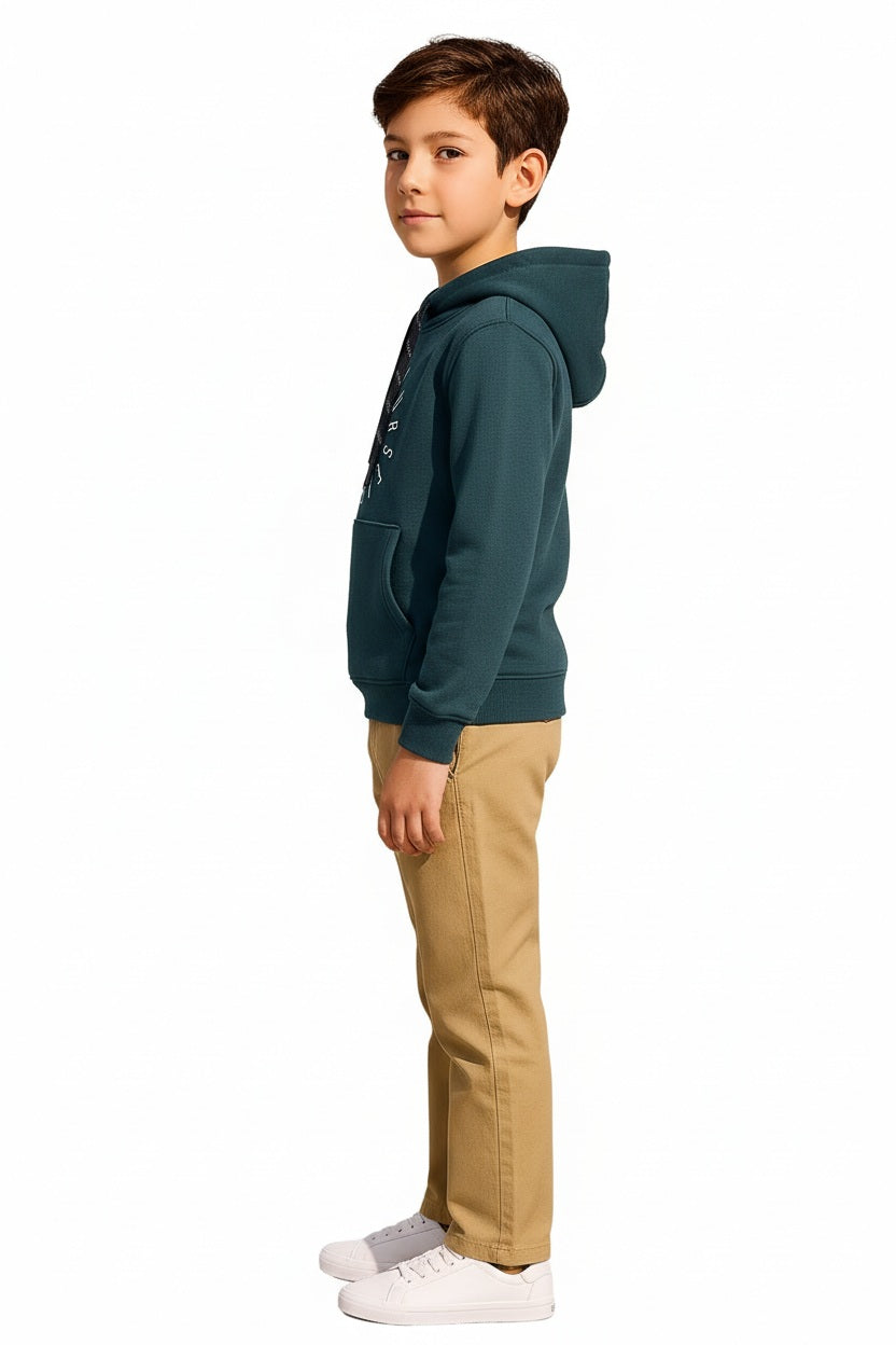 Boys Printed Hooded Sweatshirt